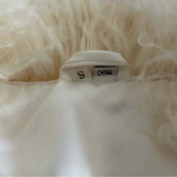 Vintage 90s White Tibetan Fur Coat - Picture 7 of 8